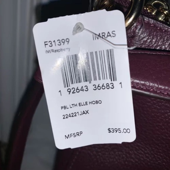 NWT Coach Elle Hobo Raspberry - Picture 2 of 9